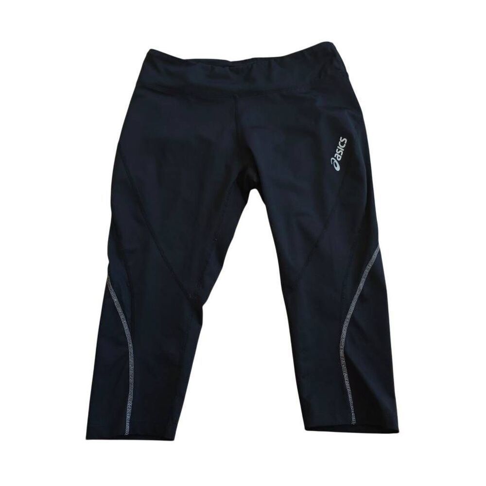 Asics womens Sz S black crop workout leggings - Picture 1 of 7